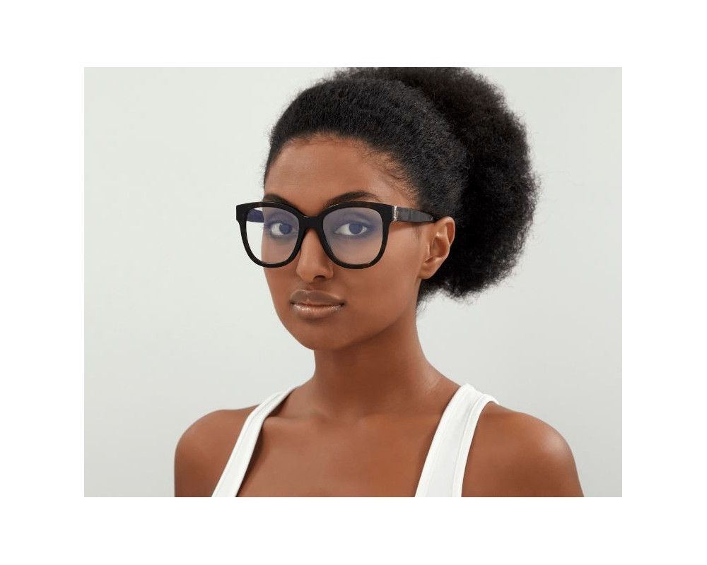 Saint Laurent Paris NEW Saint Laurent SLM97 001 Black Square Women Eyeglasses Size ONE SIZE - 12 Thumbnail