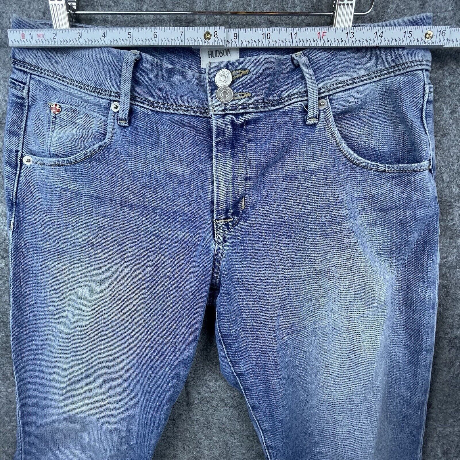 Hudson Hudson Jeans Womens 30 Collin Bootcut Crop Flap Pockets Size 30" / US 8 / IT 44 - 6 Thumbnail