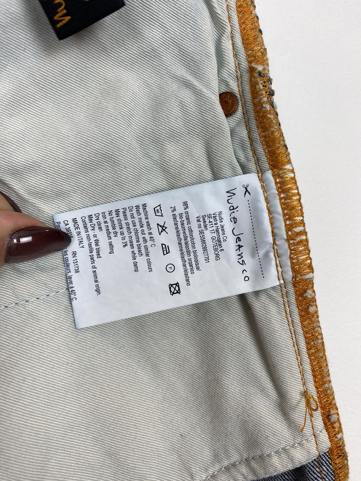 Nudie Jeans Nudie Jeans Organic Cotton Navy Indigo Blue Made in Italy Size US 28 / EU 44 - 10 Thumbnail