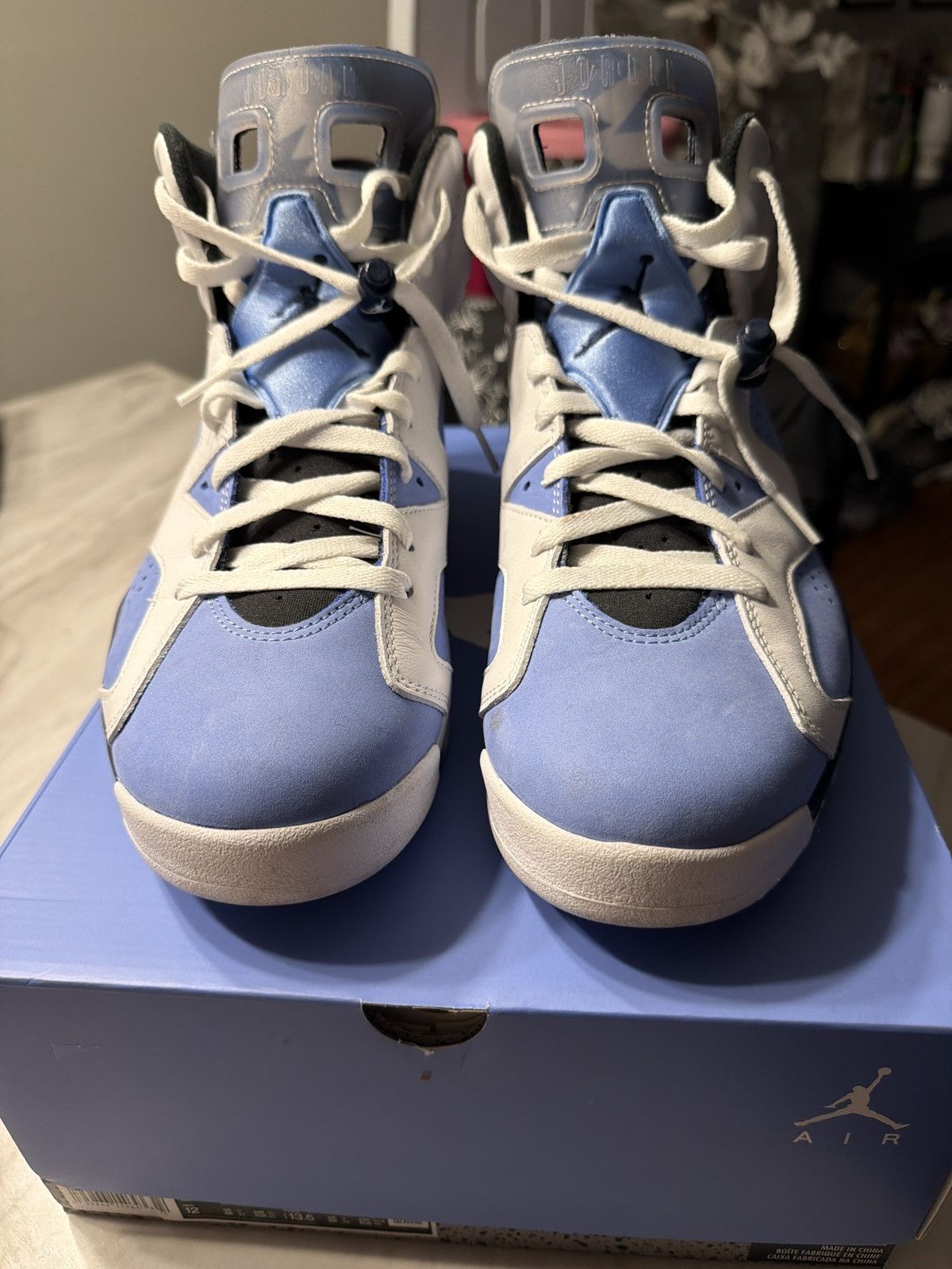 Jordan Brand Jordan 6 Retro UNC White Size US 12 / EU 45 - 3 Thumbnail