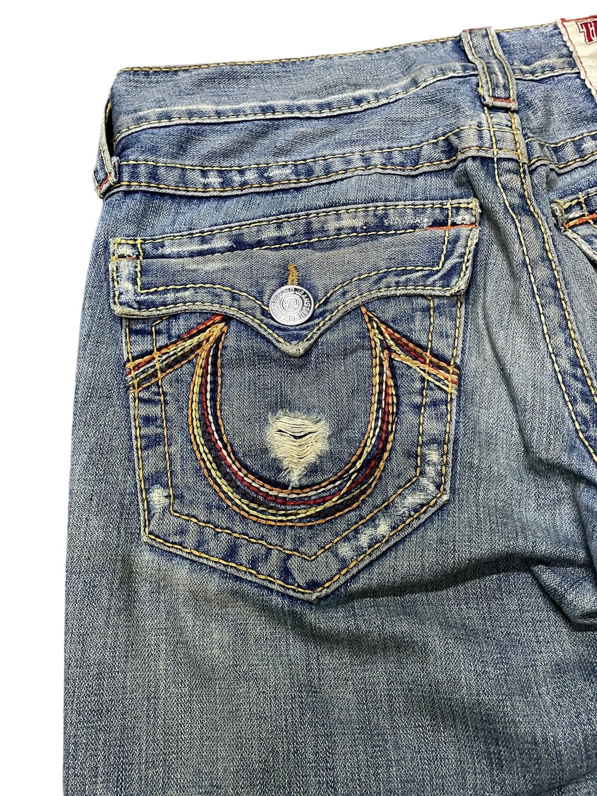 Hysteric Glamour × True Religion True Religion Rainbow Joey Heavy Stitched Distressed Jeans Size US 32 / EU 48 - 21 Thumbnail