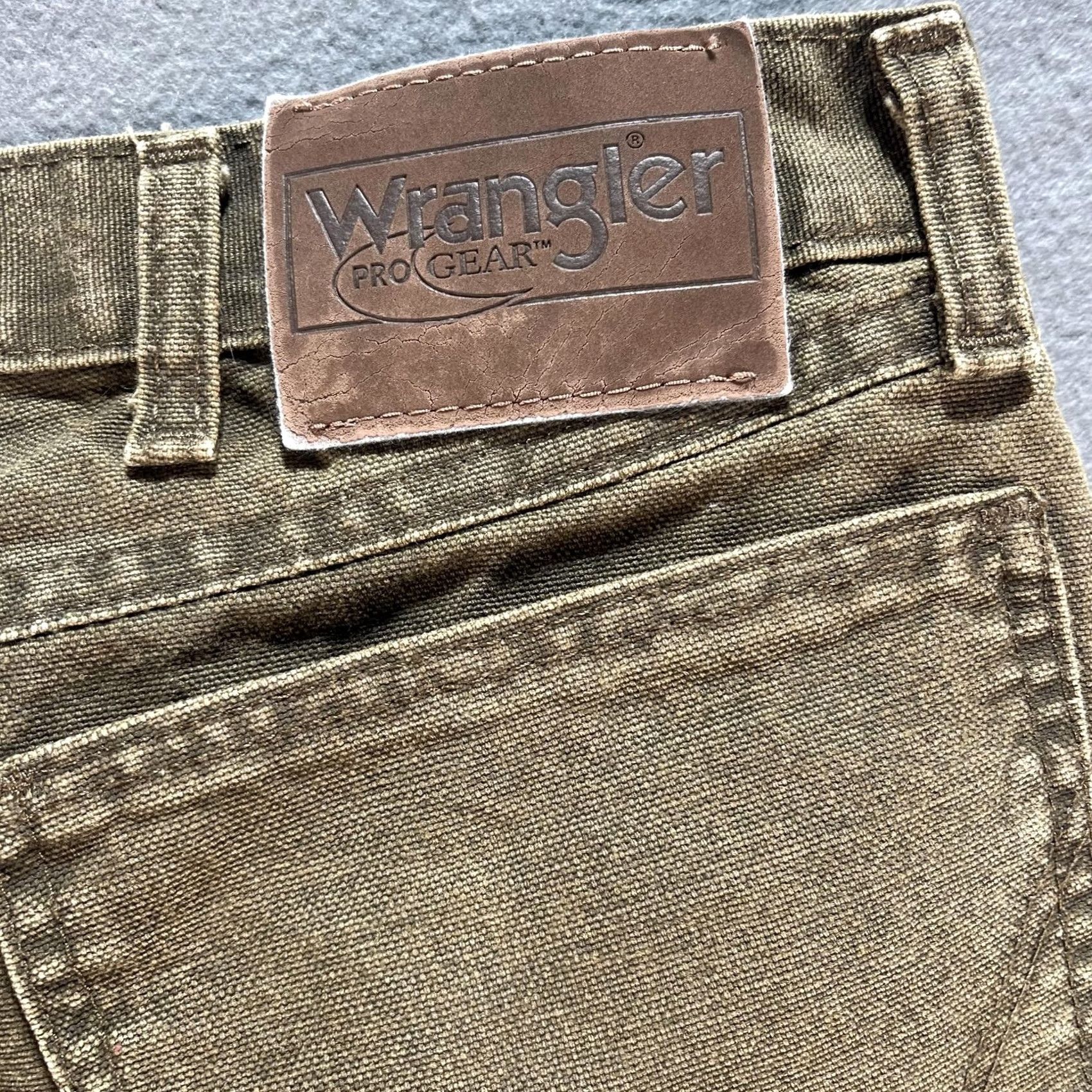 Wrangler VINTAGE Wrangler ProGear Pants Mens 40x30 Brown Tan Double Front Hunting Workwear PG101NB Size US 40 / EU 56 - 4 Thumbnail