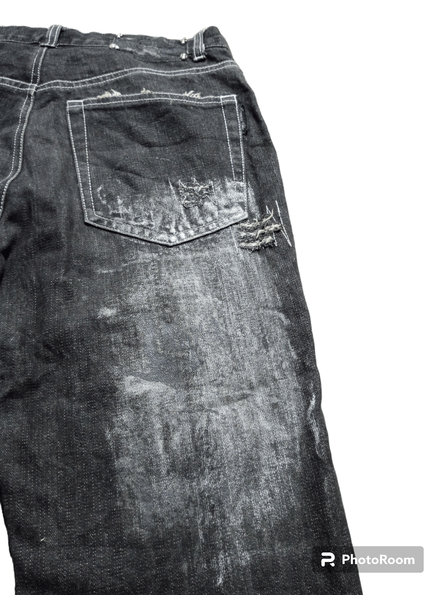 BERNINGS SHO Berning sho punk studded skull flared distressed jeans Size US 30 / EU 46 - 12 Thumbnail