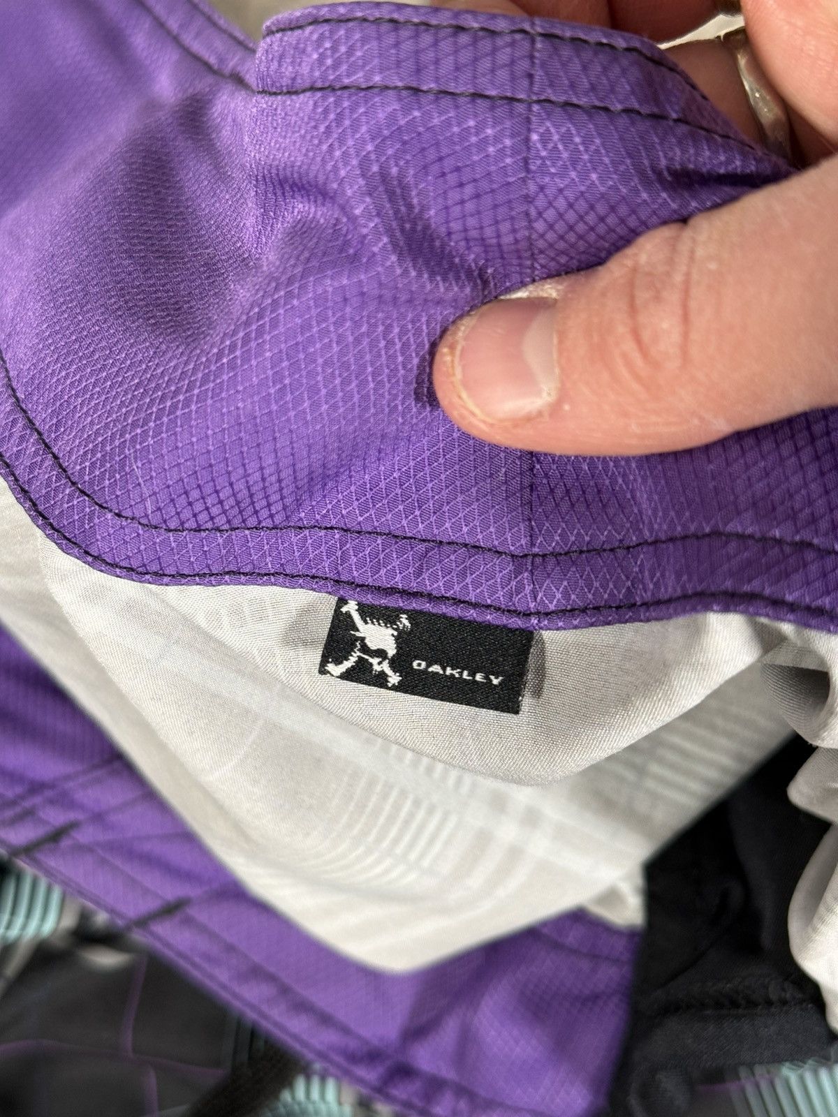 Oakley Y2K Oakley Checkered Blue Purple Checkered Board Shorts Size US 32 / EU 48 - 5 Thumbnail