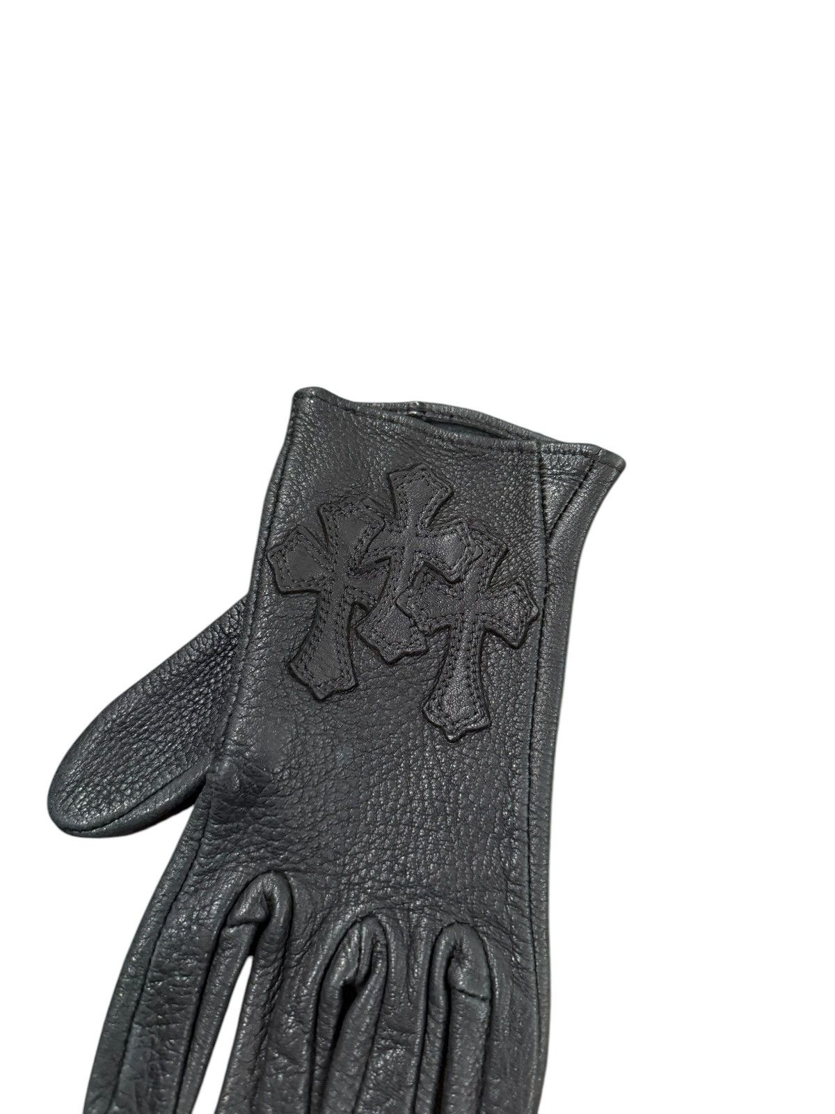 Chrome Hearts SZ 8 Cross Patch Leather Gloves Size ONE SIZE - 6 Thumbnail