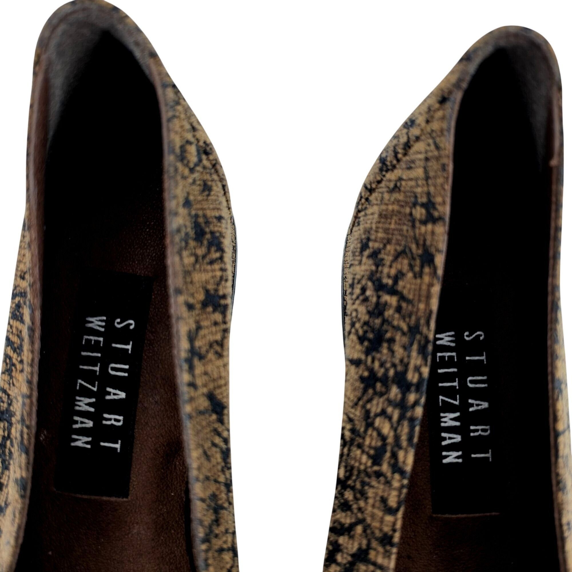 Stuart Weitzman Stuart Weitzman Women's 6.5AA Brown Black Tweed Dress Shoes Size US 6.5 / IT 36.5 - 6 Thumbnail