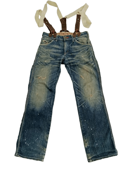 Edwin EDWIN Blue Trip With Suspenders Distressed Jeans Size US 32 / EU 48 - 1 Thumbnail