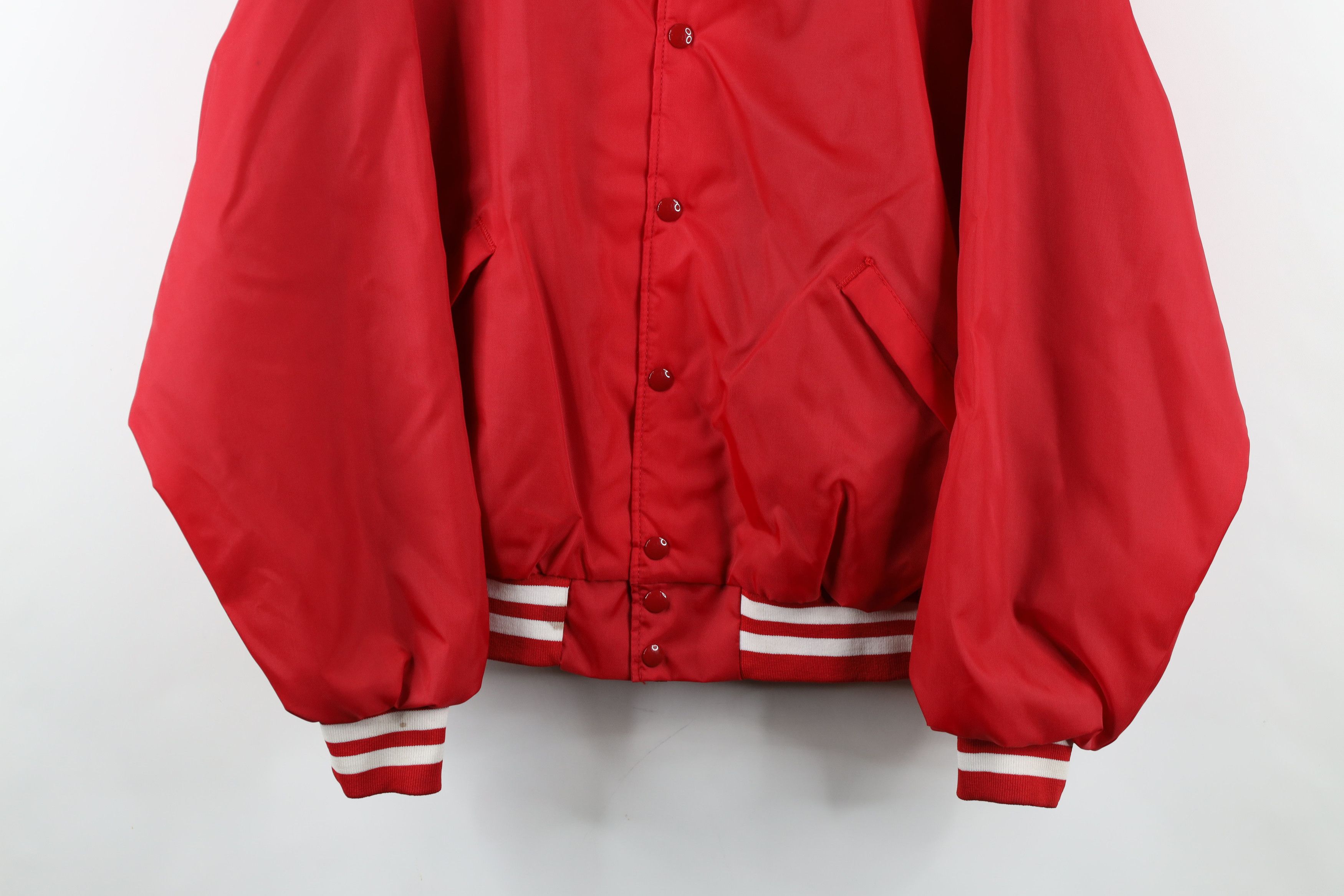 Vintage Vintage 90s NASCAR Bill Elliott Racing Bomber Jacket Red USA Size US XL / EU 56 / 4 - 3 Thumbnail