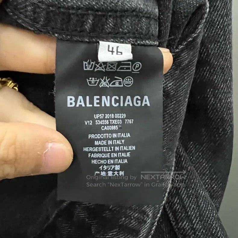 Balenciaga Balenciaga Black Graffiti Denim Jacket Size US S / EU 44-46 / 1 - 4 Thumbnail