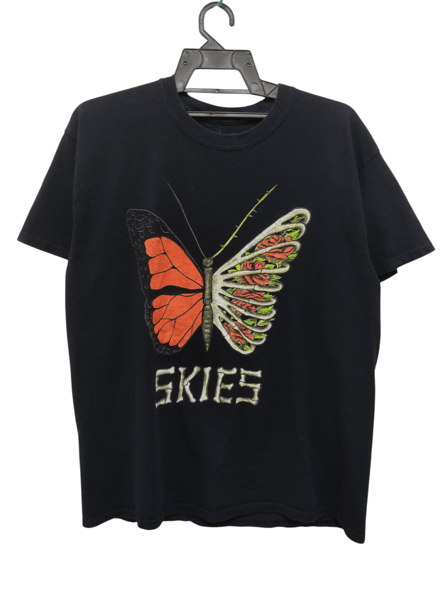 Rap Tees LIL SKIES butterfly ribs skeleton skies hip-hop rap tee Size US L / EU 52-54 / 3 - 1 Thumbnail