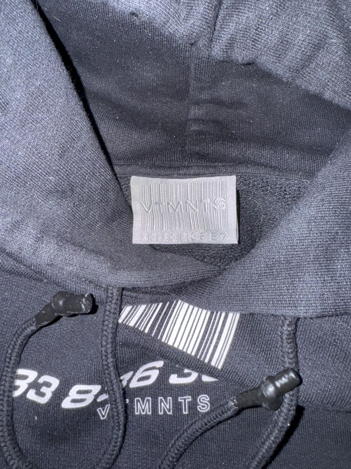 VTMNTS VTMNTS Big Barcode Hoodie Black Size M Size US M / EU 48-50 / 2 - 4 Thumbnail