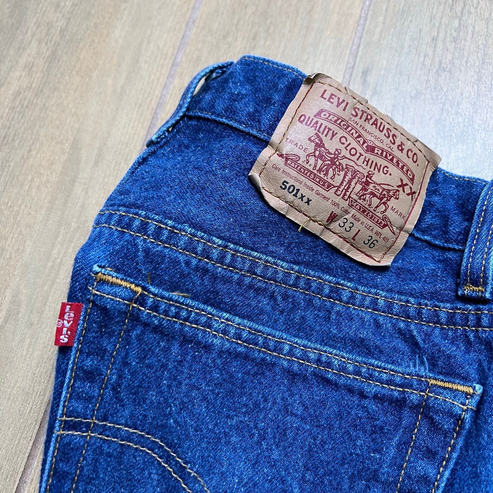 Levi's Levi’s 501XX Button Fly Cut Off Denim Shorts W33 Vintage USA Size US 33 - 5 Thumbnail