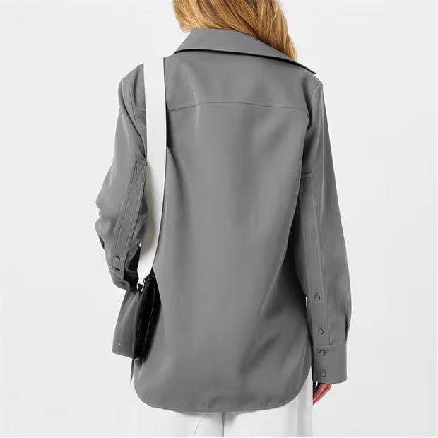 Jil Sander o1g2r1mq1024 Shirt in Dark Grey Size XXS / US 00 / IT 34 - 5 Thumbnail