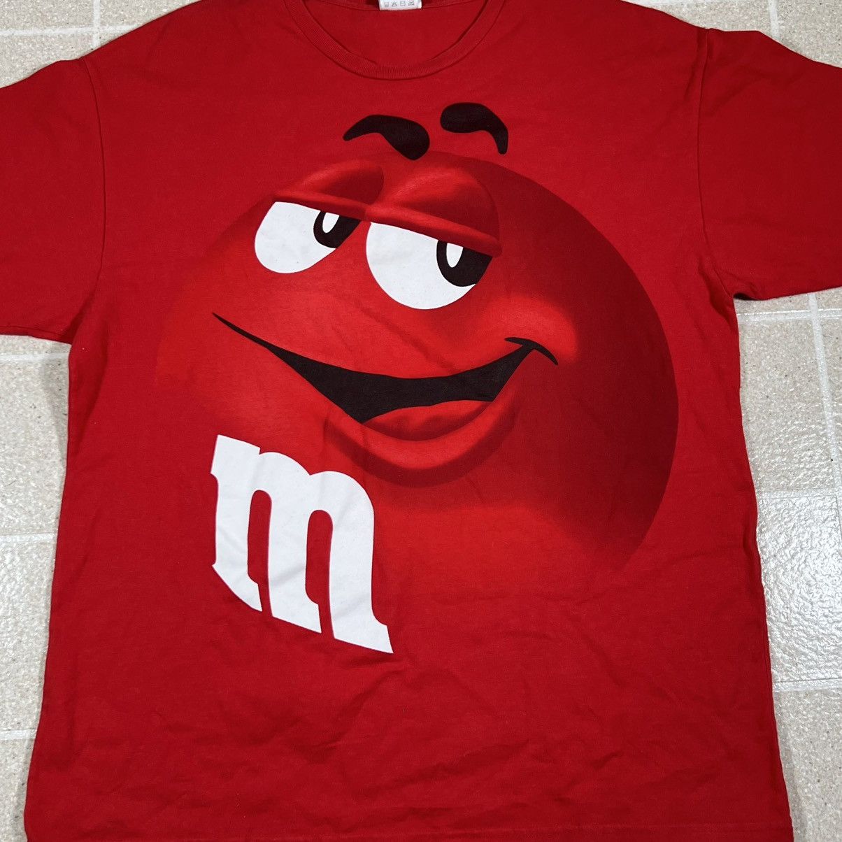 Other Vintage M&M's Shirt Red Big Face Mars Candy Short Sleevel Size US XL / EU 56 / 4 - 2 Thumbnail
