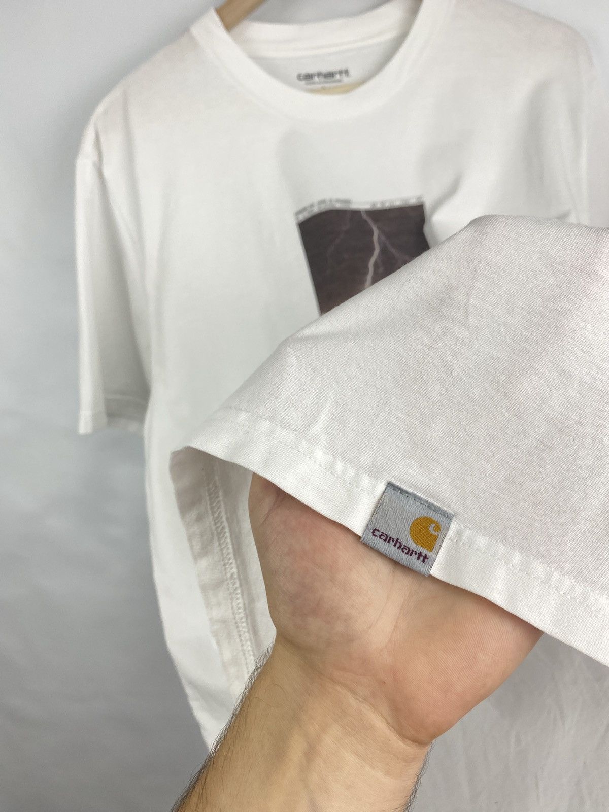 Carhartt Wip 🇺🇸 Vintage Y2K Carhartt Thunderbolt T-Shirt Rare Retro Hype Size US L / EU 52-54 / 3 - 6 Thumbnail