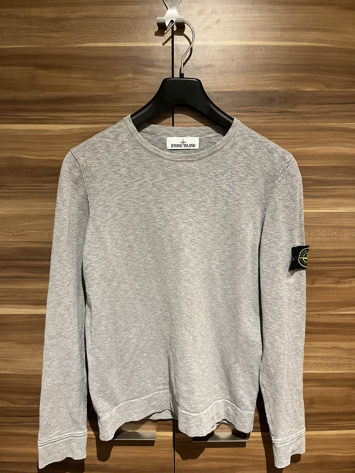 Stone Island Long Sleeve Badge Grey
