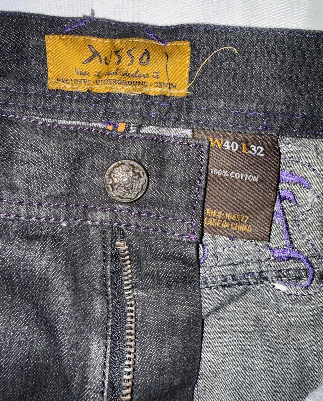 Other Vintage Men's Ausso Black Denim Jeans Y2K Size W40 L32 Size US 40 / EU 56 - 3 Thumbnail