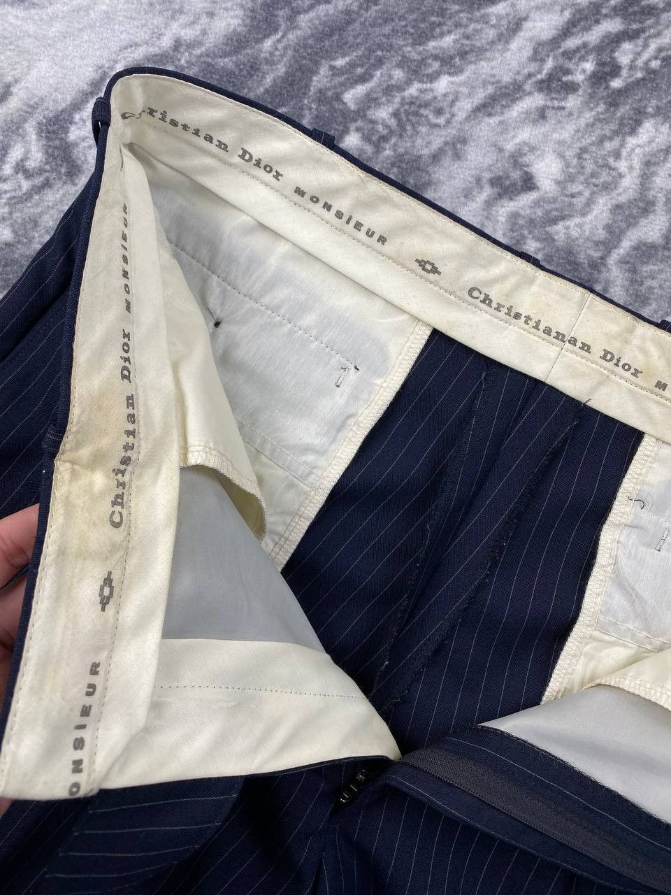 Christian Dior Monsieur Vintage Christian Dior Classic Suit Blazer And Pants 80s Size 42R - 17 Thumbnail