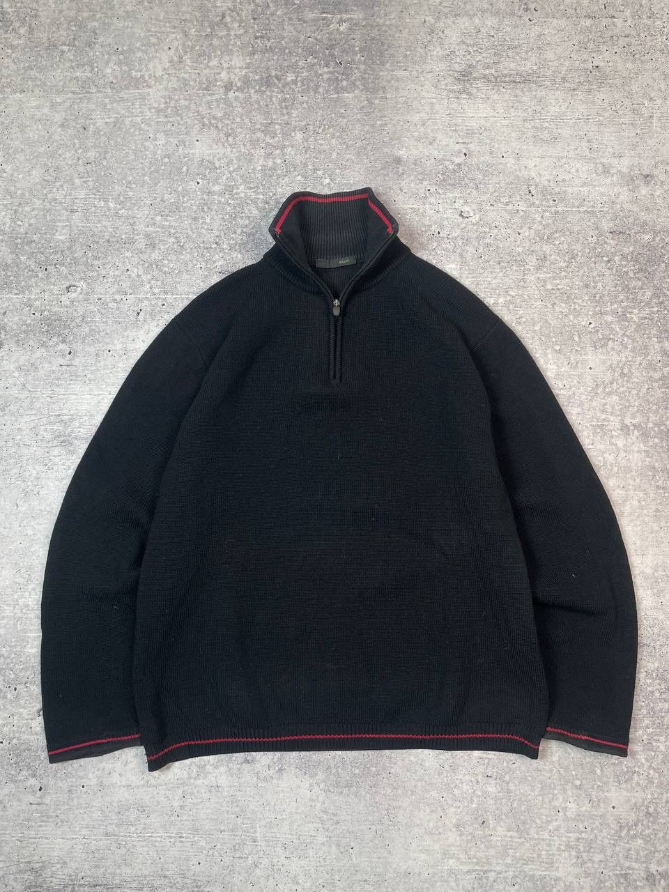 Bally Bally Merino Wool Half 1/3 Zip Sweater Y2K Size US XL / EU 56 / 4 - 1 Thumbnail