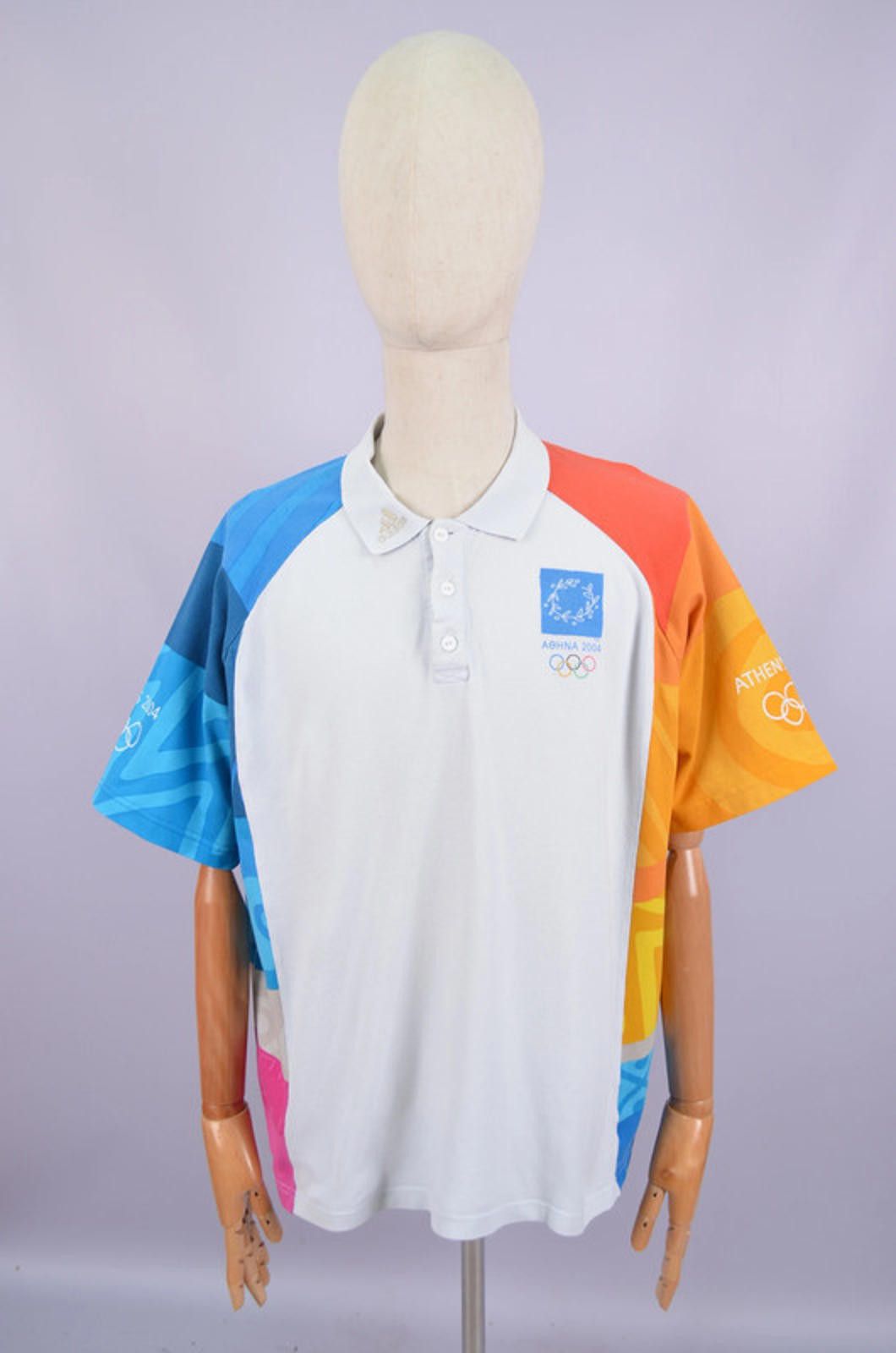 Adidas Athens 2004 Olympic Games Polo Shirt Adidas T Shirt Size XL Size US XL / EU 56 / 4 - 2 Thumbnail