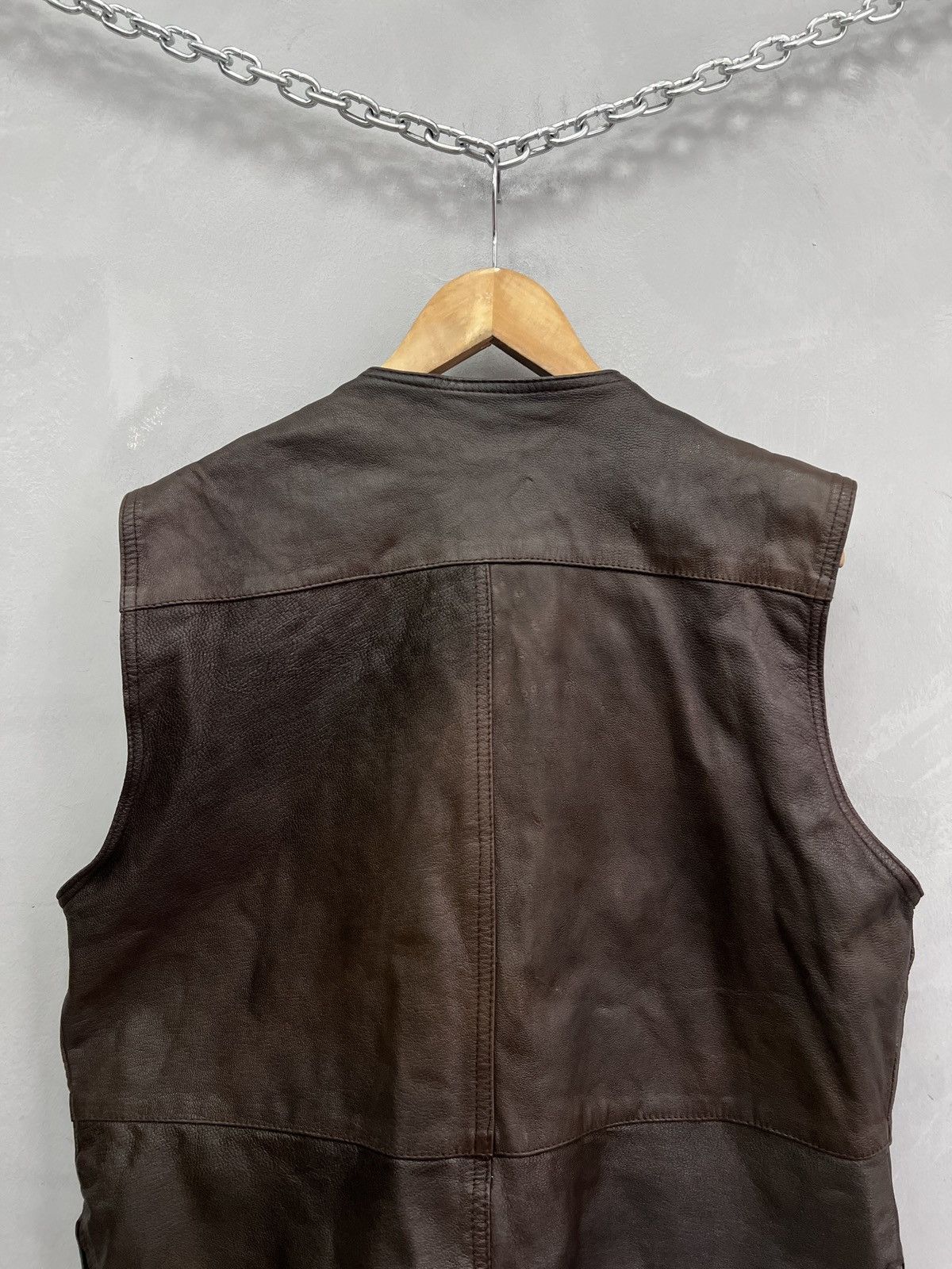 Harley Davidson Multipocket leather vest japanese issey miyake style 90s Size US M / EU 48-50 / 2 - 9 Thumbnail