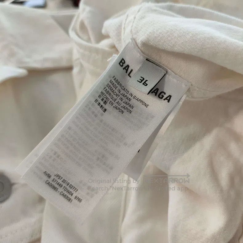 Balenciaga Balenciaga Denim Jacket Size 36 White Size XS / US 0-2 / IT 36-38 - 4 Thumbnail