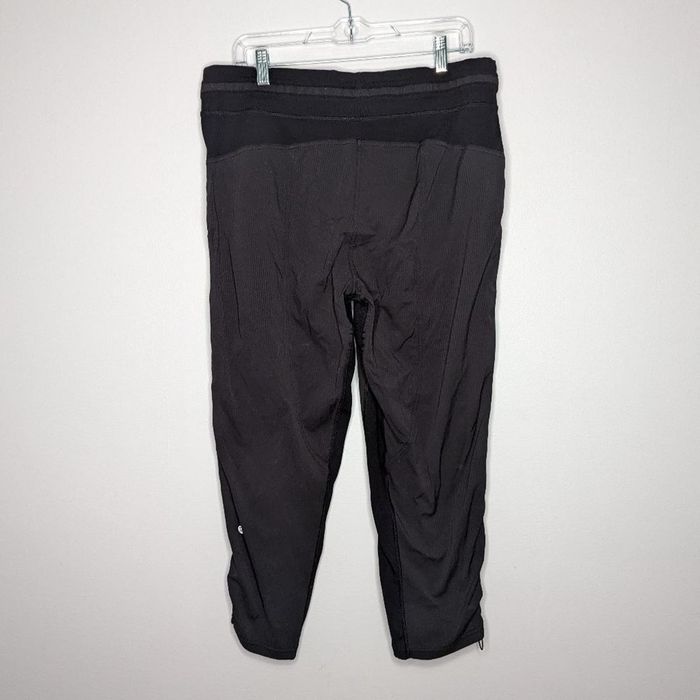 LULULEMON Dance Studio Crop Pants BLACK Capri Drawstring Yoga Size 8 SOLD  AS IS