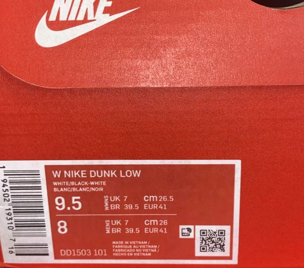 Nike W Nike Dunk Low Panda DD1501101 DD1391100 Size US 9.5 / IT 39.5 - 6 Thumbnail