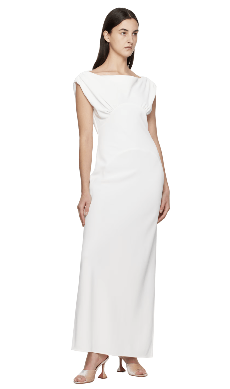 Paris Georgia White Raina Maxi Dress Size M / US 6-8 / IT 42-44 - 4 Thumbnail