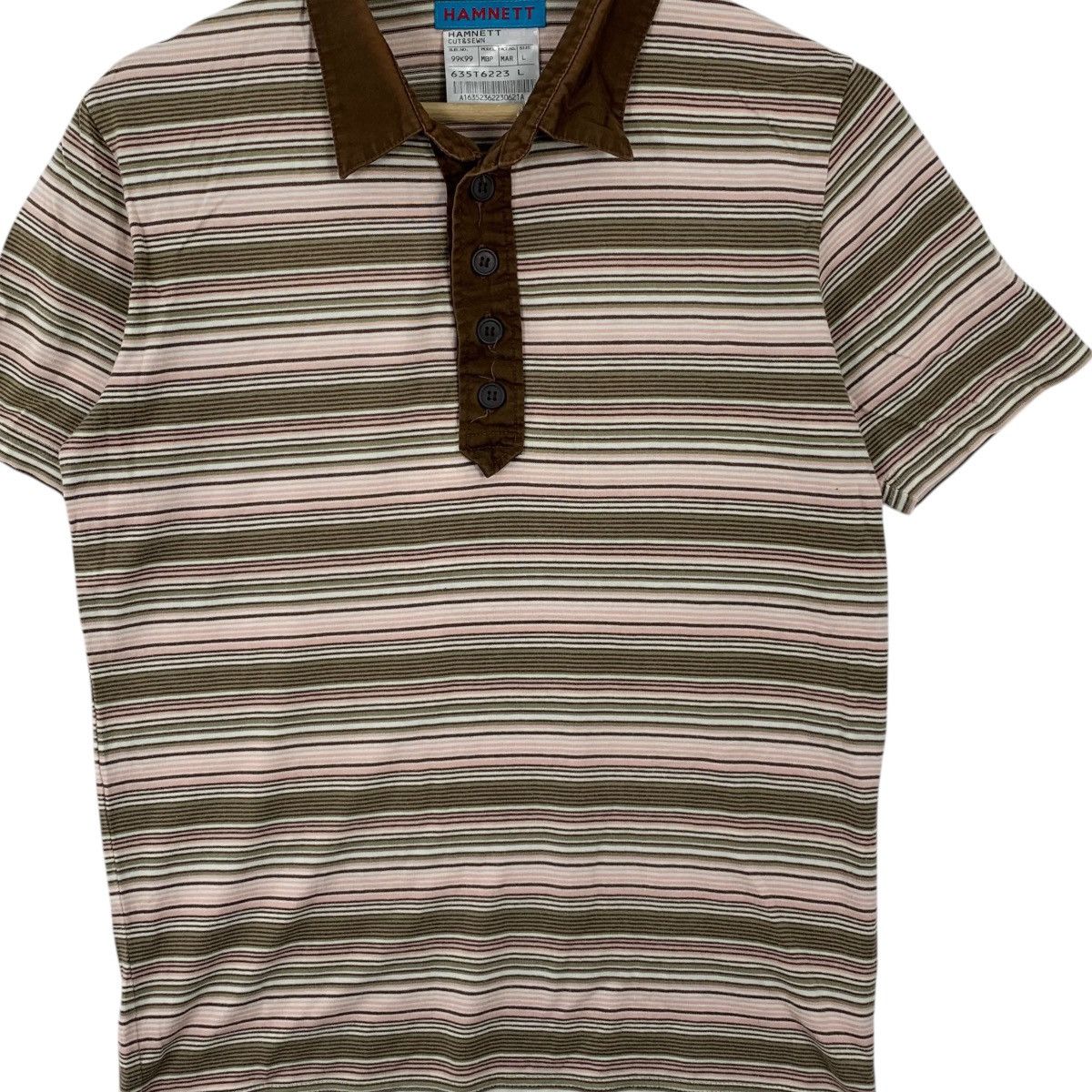 Katharine Hamnett London KATHARINE HAMNETT LONDON Cut & Sew Polo Tee Shirt Top Size L / US 10 / IT 46 - 3 Thumbnail