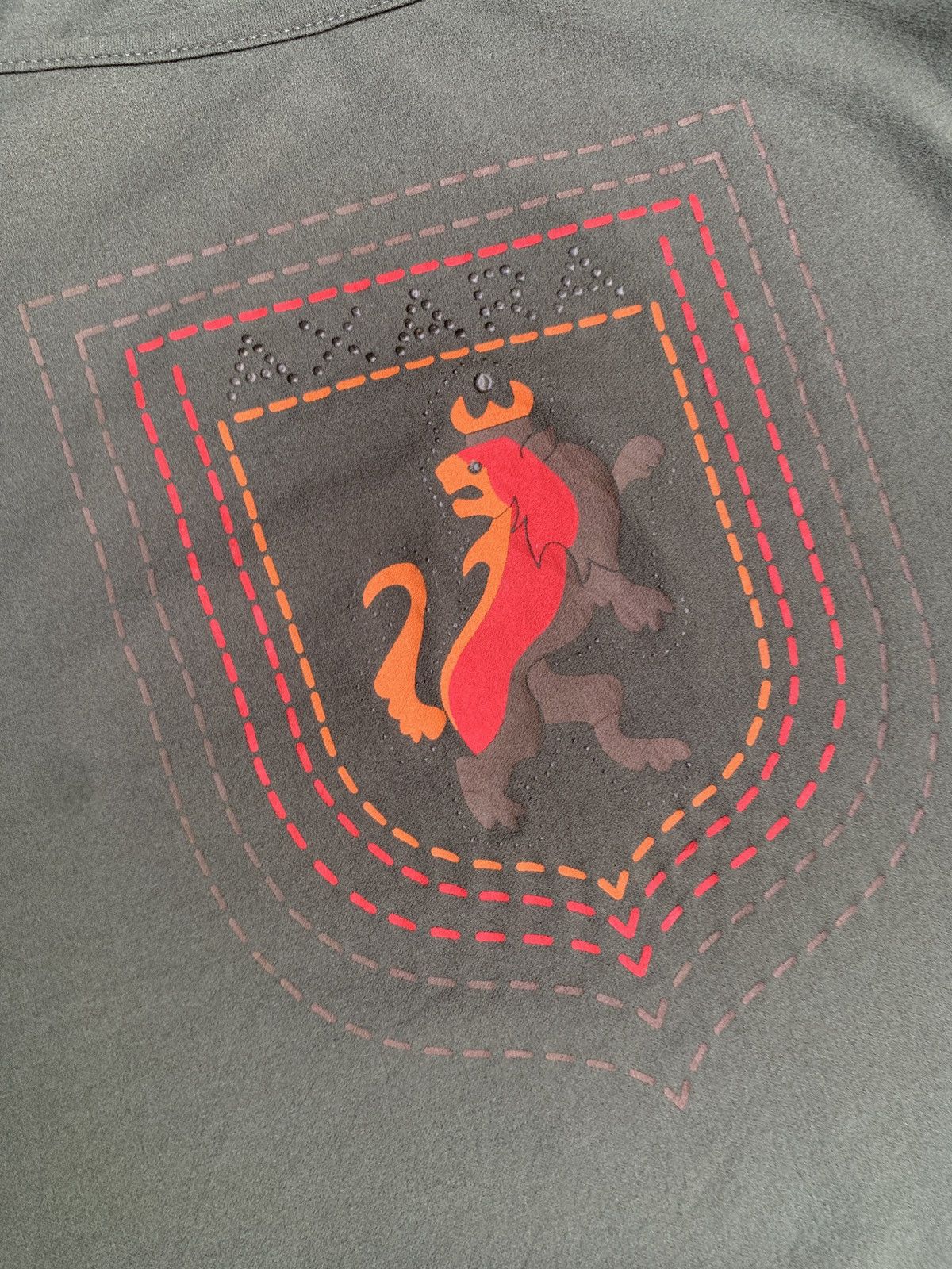 Seditionaries y2k Axara Paris Military Green Royal Lion Logo Graphic Top Size M / US 6-8 / IT 42-44 - 3 Thumbnail