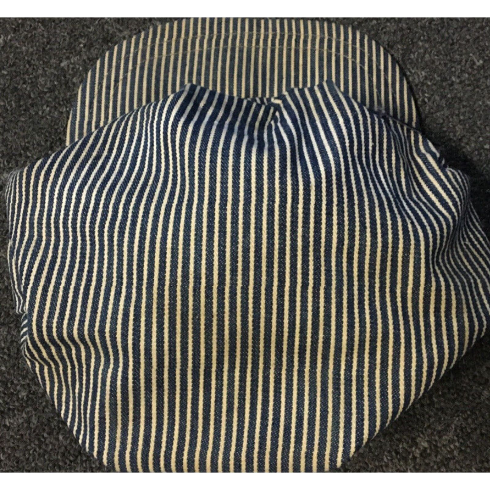 Vintage VINTAGE Santa Fe Railroad L&N Train Conductor Hat USA Engineer 50s 60s Grunge Punk Hat Mens One Size Blue Striped USA 90s 80s Railroad Cap Size ONE SIZE - 5 Thumbnail