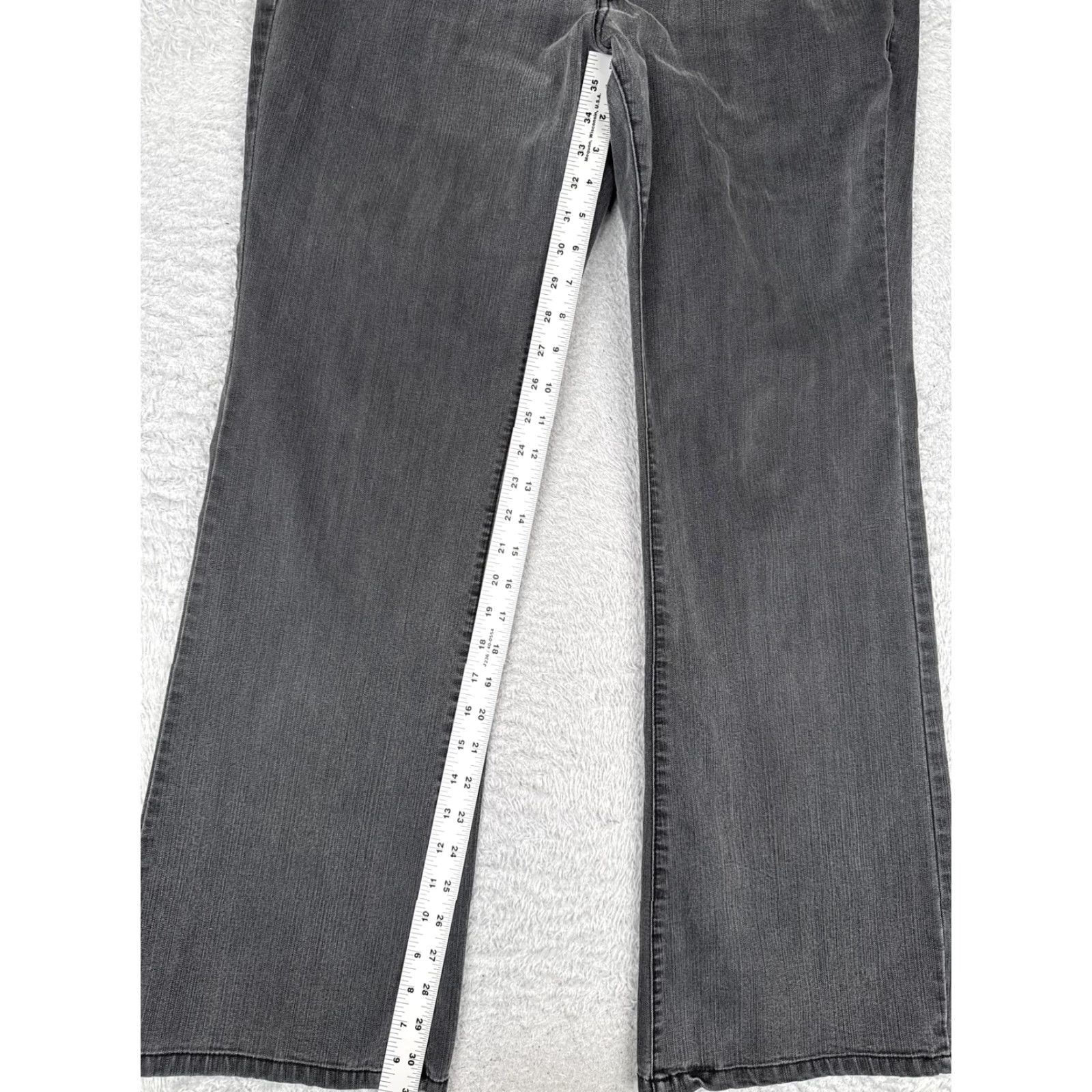 Faded Glory Faded Glory Jeans Womens 14 High Rise Straight Stretch Charcoal Wash 34x31 Size 36" / US 14 / IT 50 - 7 Thumbnail