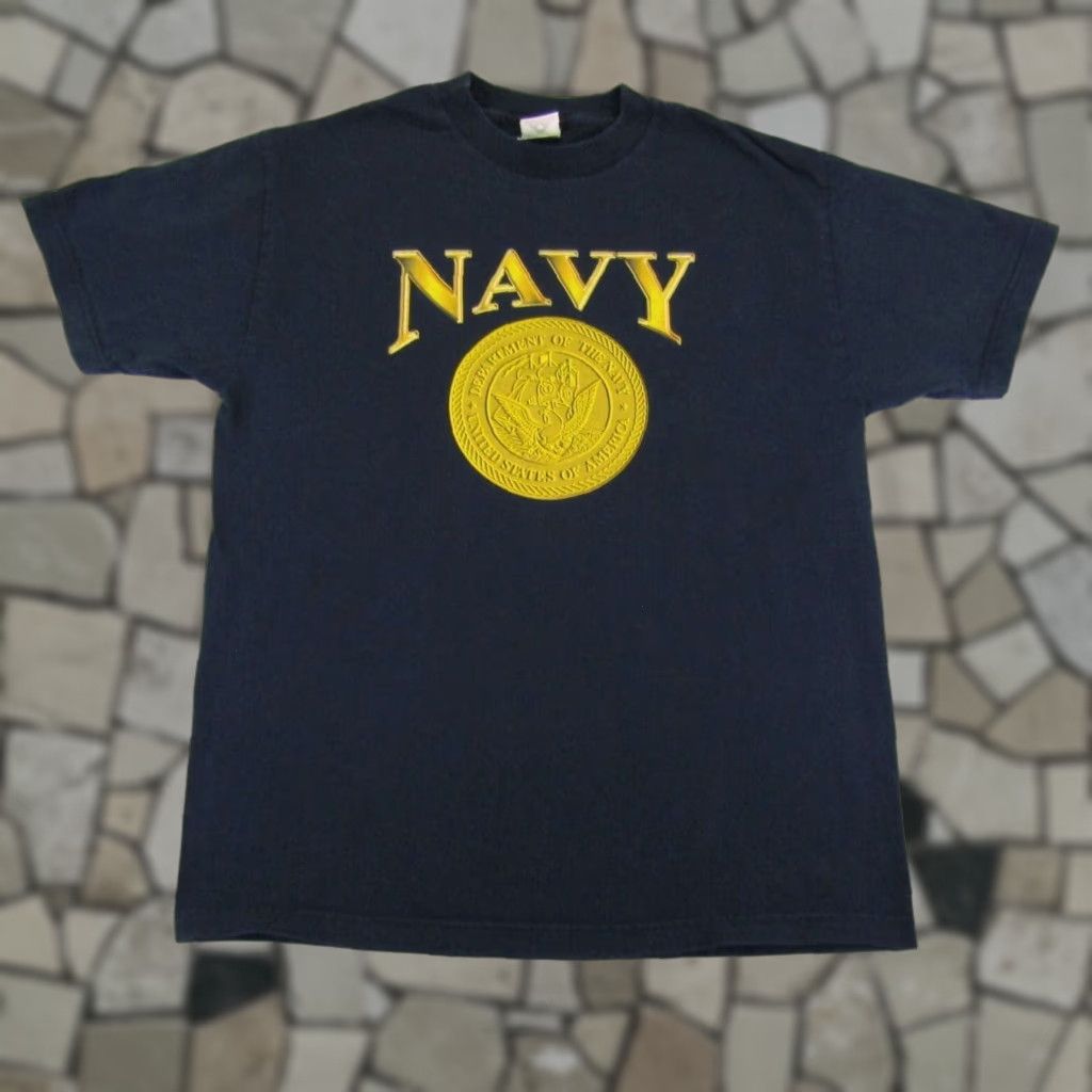 Vintage VINTAGE Navy Shirt Mens Large Blue USA US Military United States Department Y2K Size US L / EU 52-54 / 3 - 1 Thumbnail