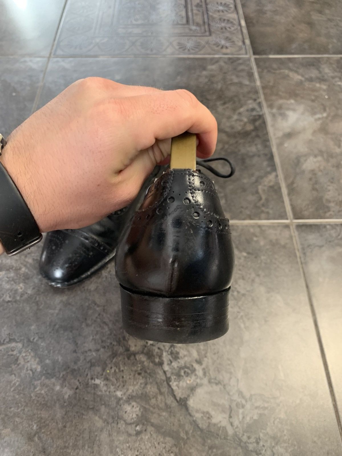 Church's × Vintage Churches Diplomat black leather Oxford brogue shoes Size US 9.5 / EU 42-43 - 12 Thumbnail