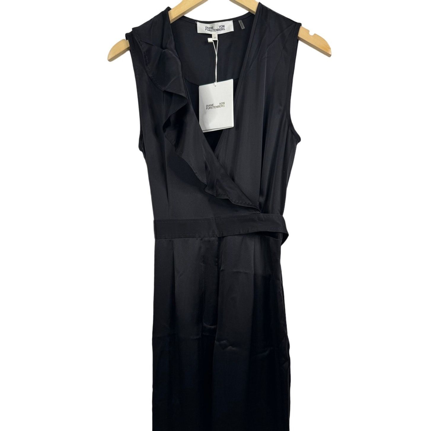 Diane von Furstenberg Diane von Furstenberg Sol wrap-effect satin wide-leg NWT Size 26" / US 2 / IT 38 - 11 Thumbnail