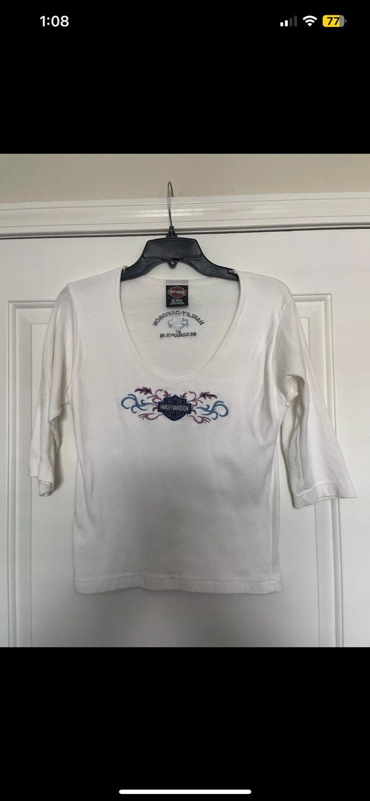 Harley Davidson × Vintage Y2K Harley Davidson Indianpolis Women’s Top (M) Size M / US 6-8 / IT 42-44 - 1 Thumbnail
