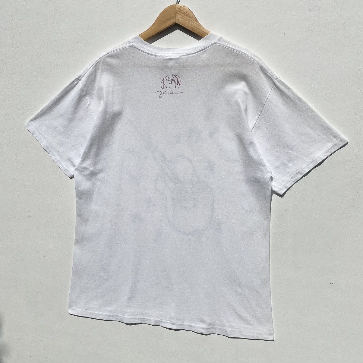 Band Tees × Vintage Vintage 90s John Lenon Singer-songwriter and musician Shirt Size US L / EU 52-54 / 3 - 4 Thumbnail