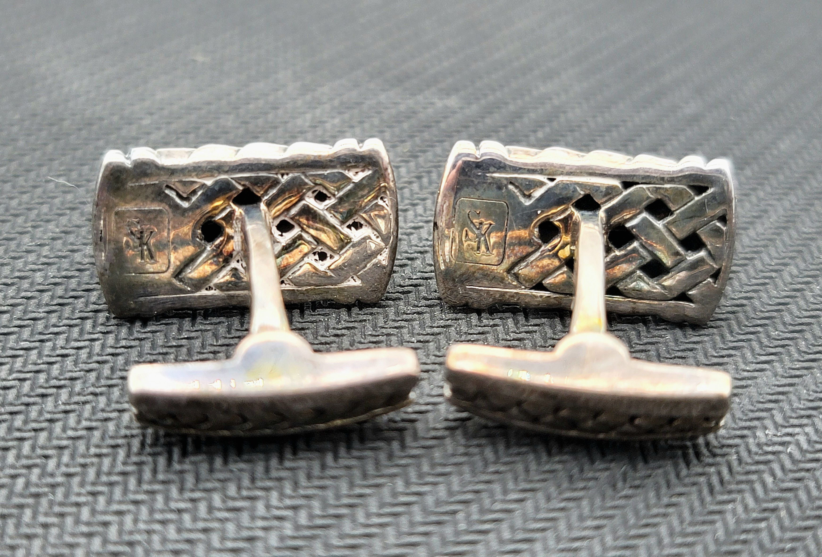 Scott Kay SCOTT KAY Basketweave cufflinks *MINT* Size ONE SIZE - 4 Thumbnail