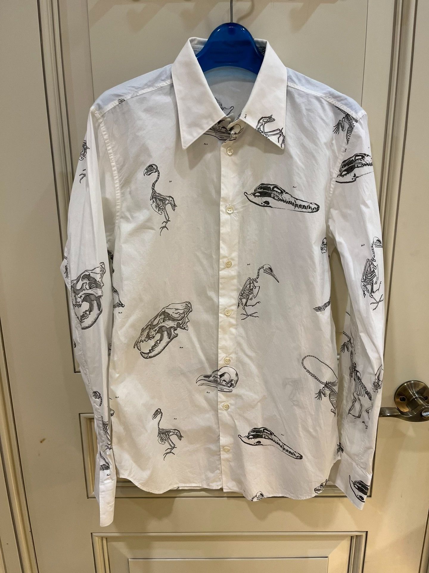 Alexander McQueen Alexander McQueen Fossil Print White Shirt Size US M / EU 48-50 / 2 - 1 Thumbnail