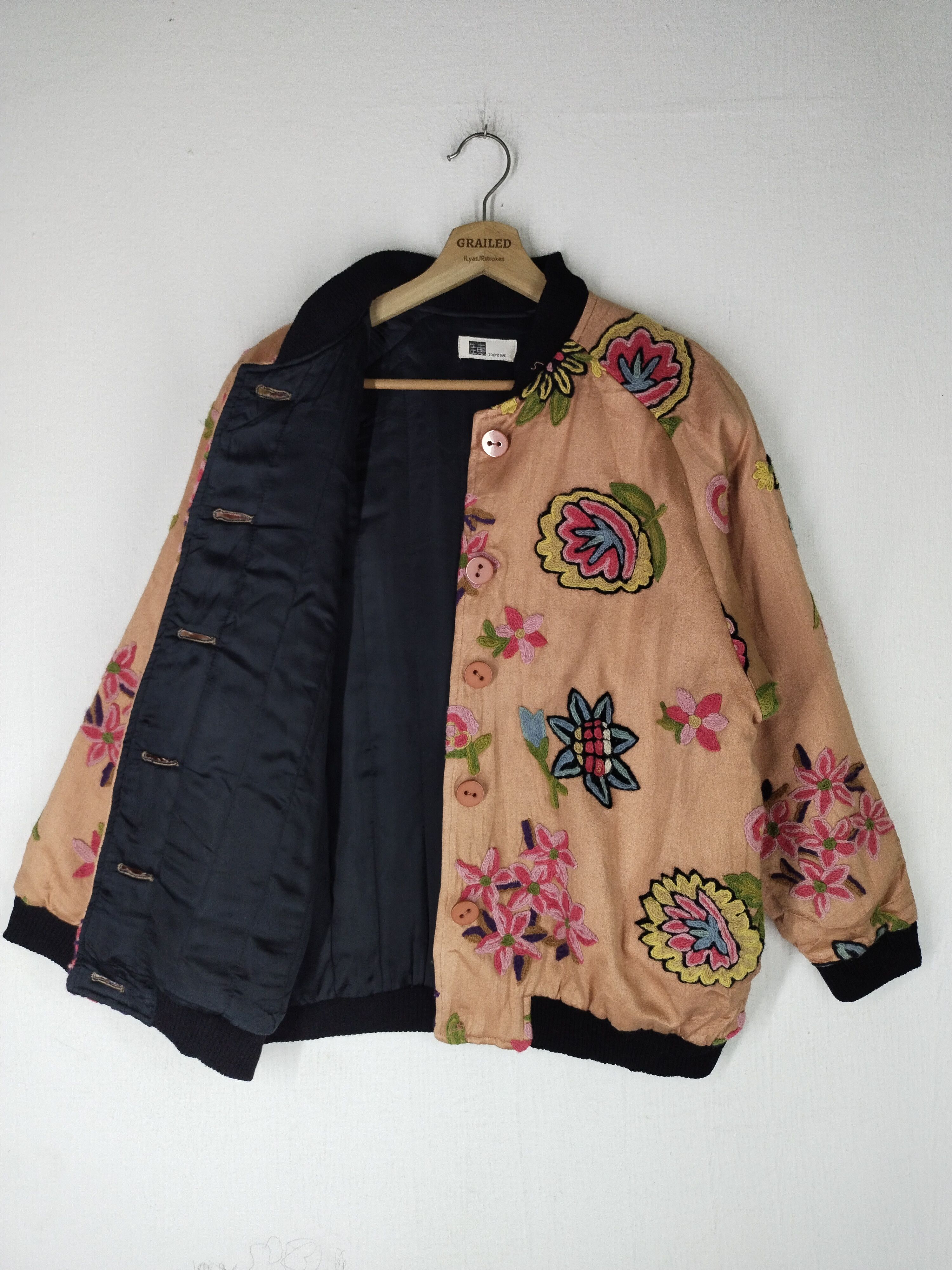 If Six Was Nine × Japanese Brand Vintage Tokyo Kea Embroidery Flower Jacket Size US L / EU 52-54 / 3 - 12 Thumbnail