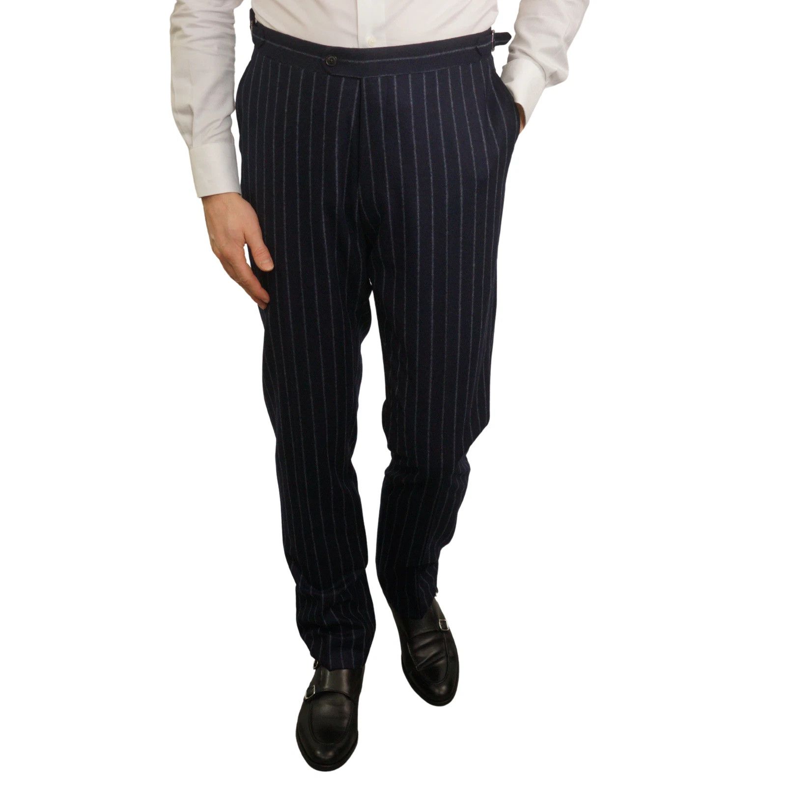 Suitsupply Men Suitsupply Suit Navy Blue Pinstripe Vitale Barberis US40 Size 40R - 7 Thumbnail