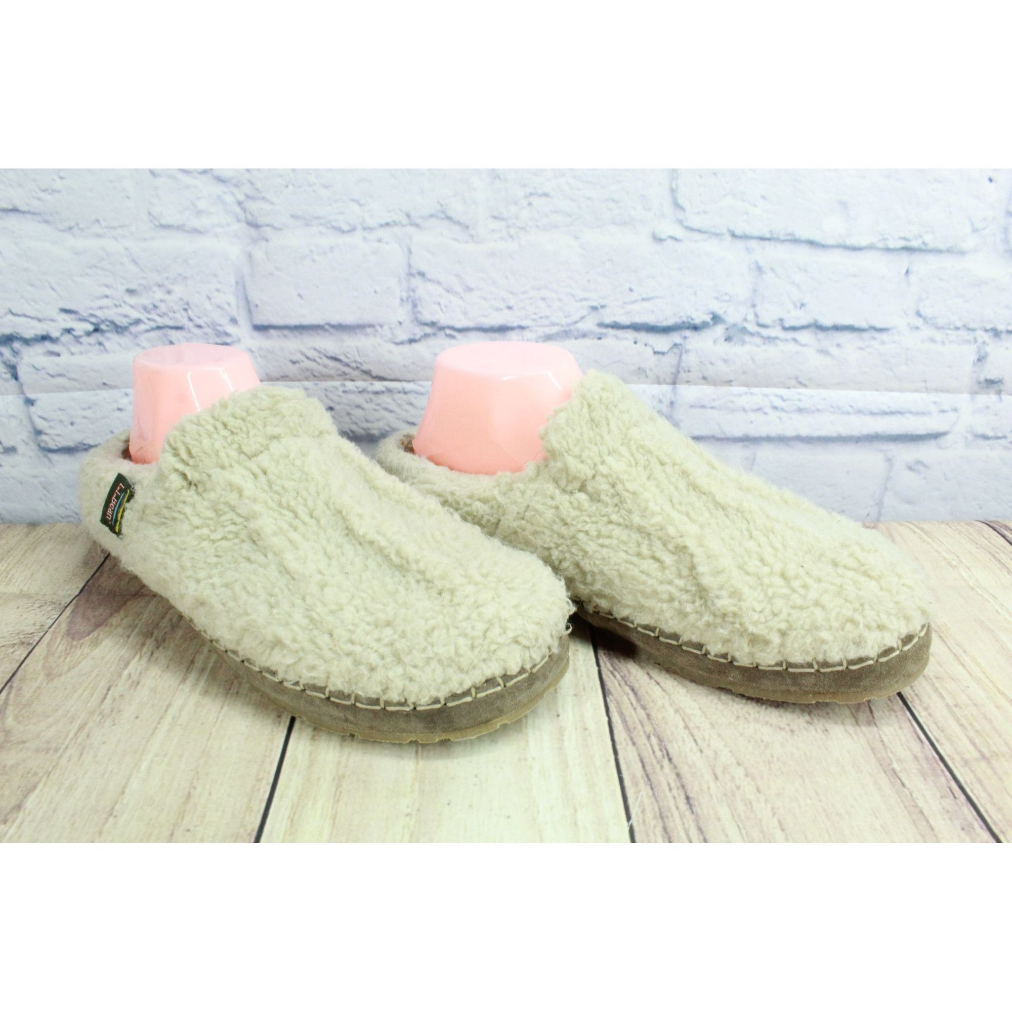 L.L. Bean LL Bean Knit Shearling Lined Water Resistant Slippers Size US 11 / IT 41 - 3 Thumbnail
