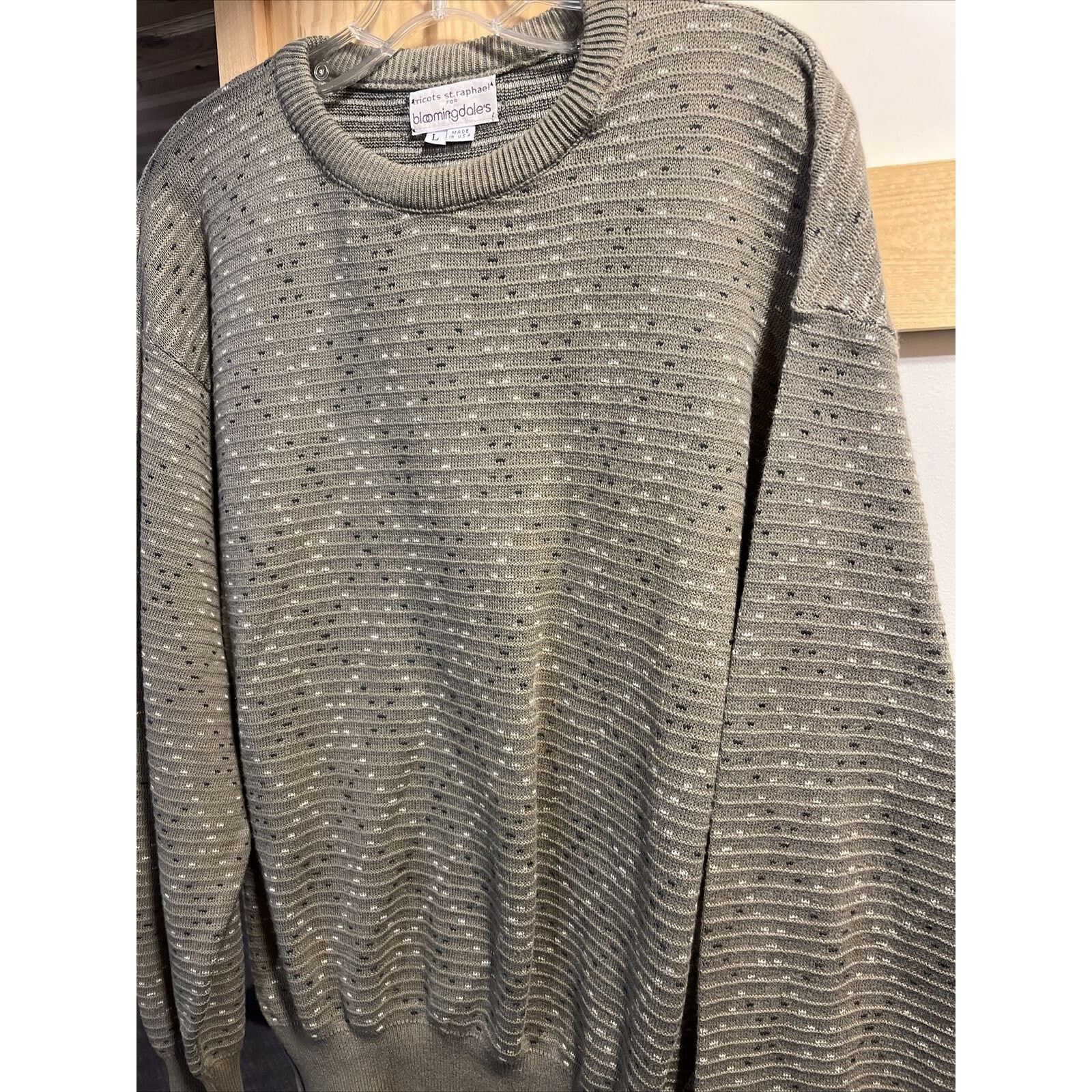 Tricots St. Raphael Tricots St. Raphael Bloomingdales Mens L Gray Cotton Sweater Size US L / EU 52-54 / 3 - 4 Thumbnail