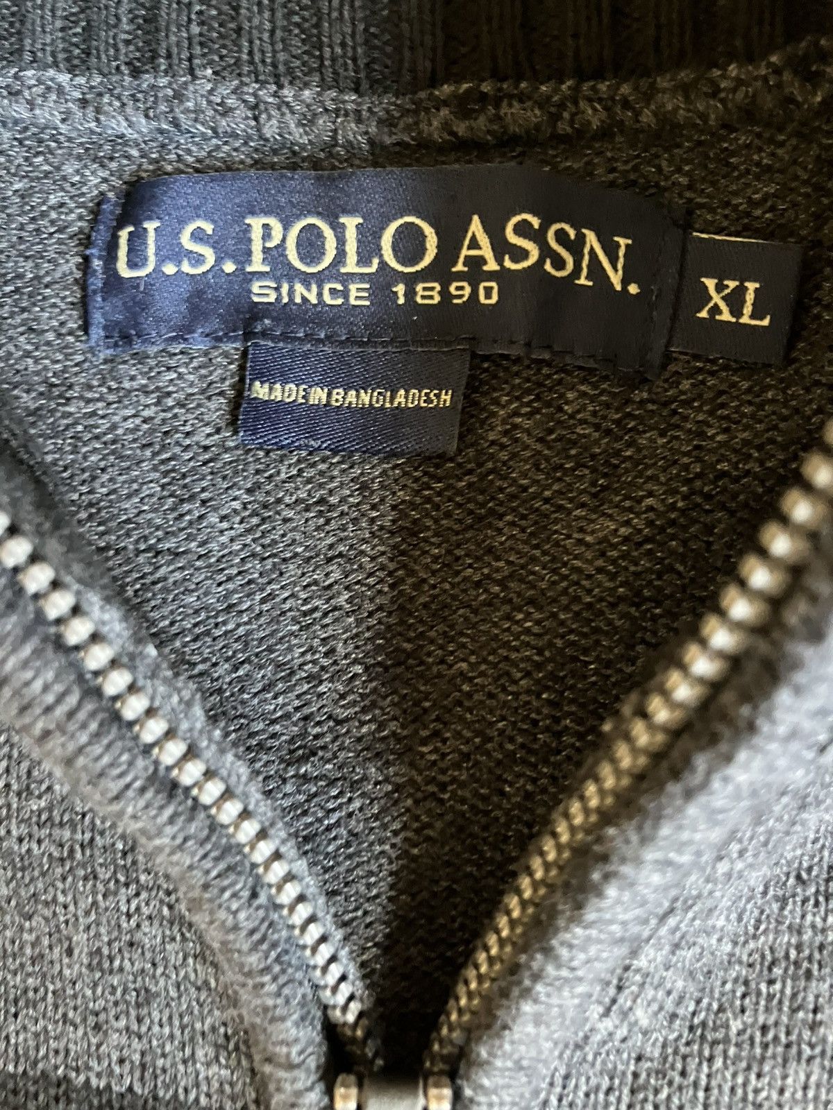 Polo Ralph Lauren Polo Ralph Lauren Charcoal and Black Men’s XL 1/4 zip Size US XL / EU 56 / 4 - 2 Thumbnail