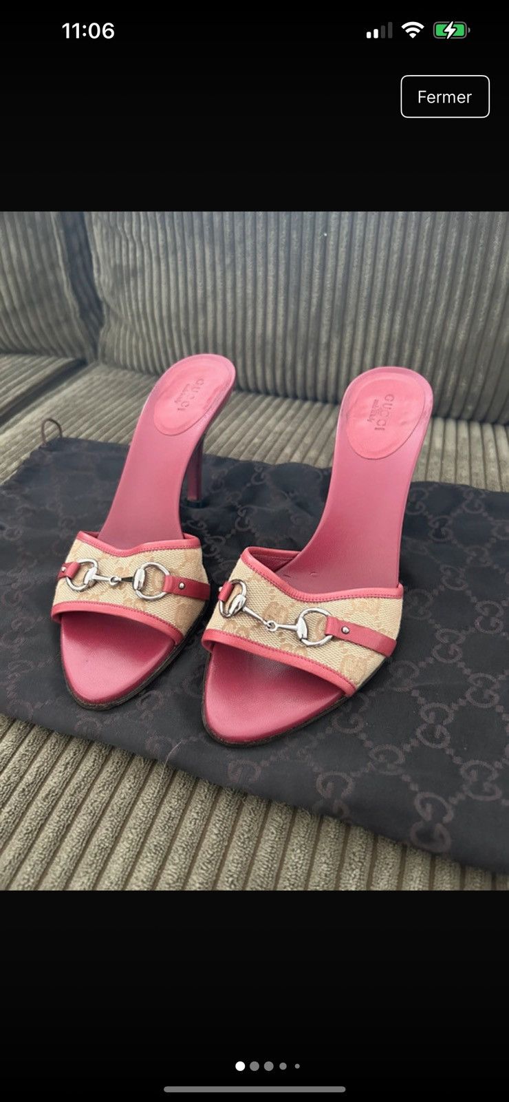 Gucci Archives : monogramed GUCCI mules vintage y2k 2000s Size US 5 / IT 35 - 4 Thumbnail