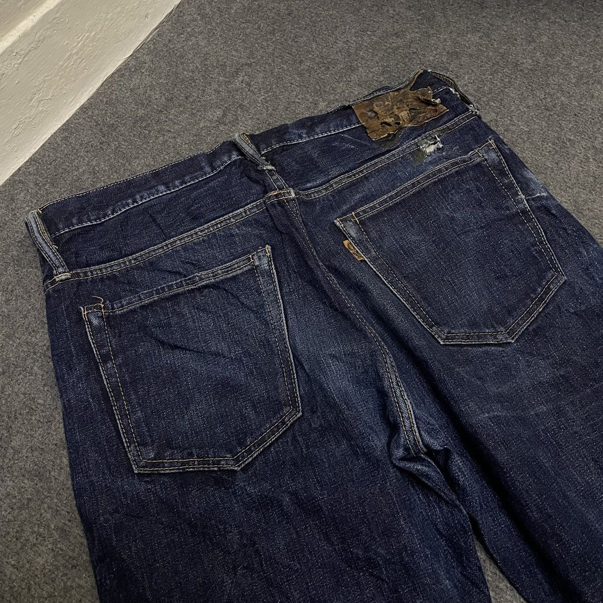 If Six Was Nine × Japanese Brand × Le Grande Bleu (L.G.B.) Core Fighter Indigo Blue Selvedge Denim Samurai Ironheart Size US 34 / EU 50 - 9 Thumbnail