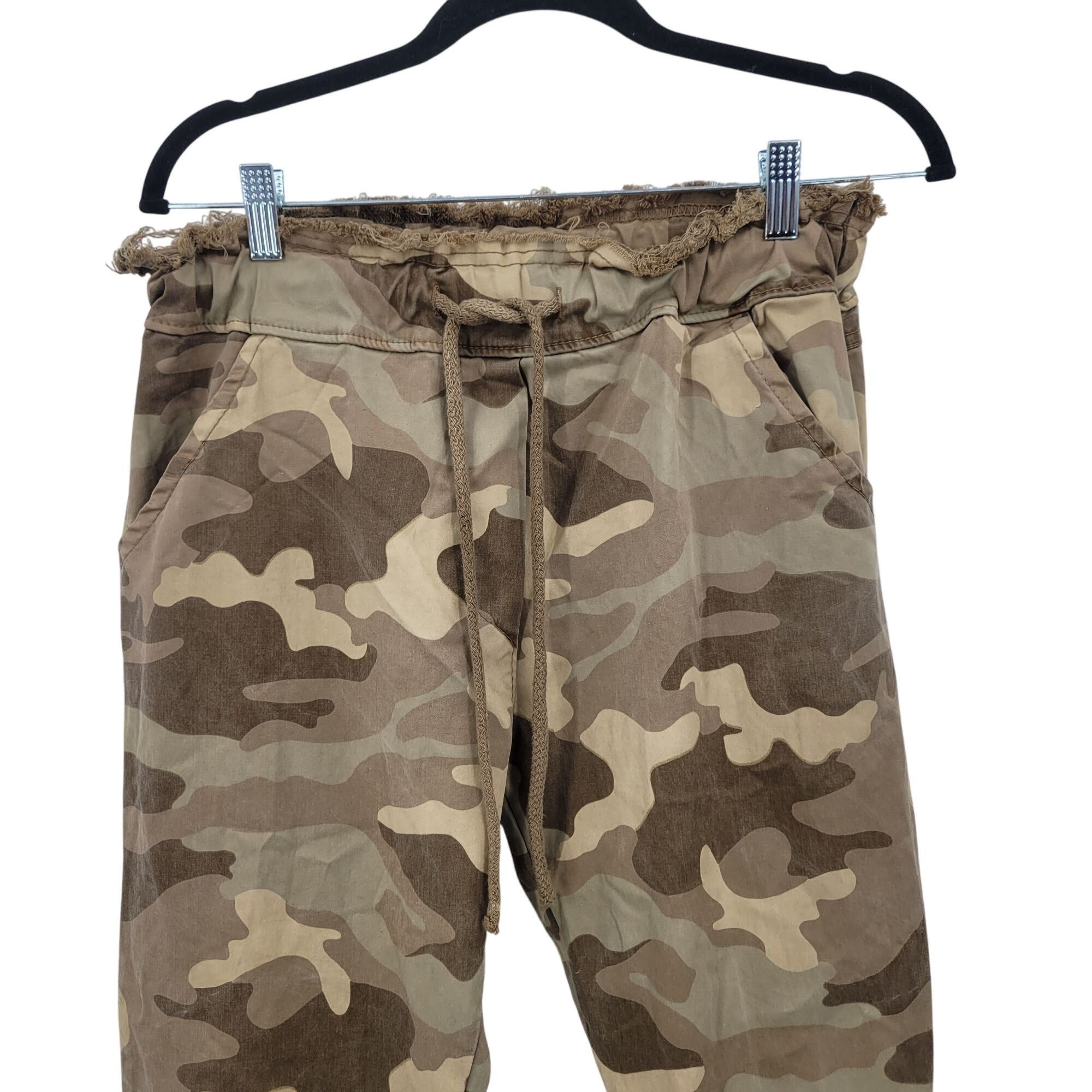 Other Italian Womens Camouflage High-Waisted Jogger Pants M Pocket Size 30" / US 8 / IT 44 - 5 Thumbnail