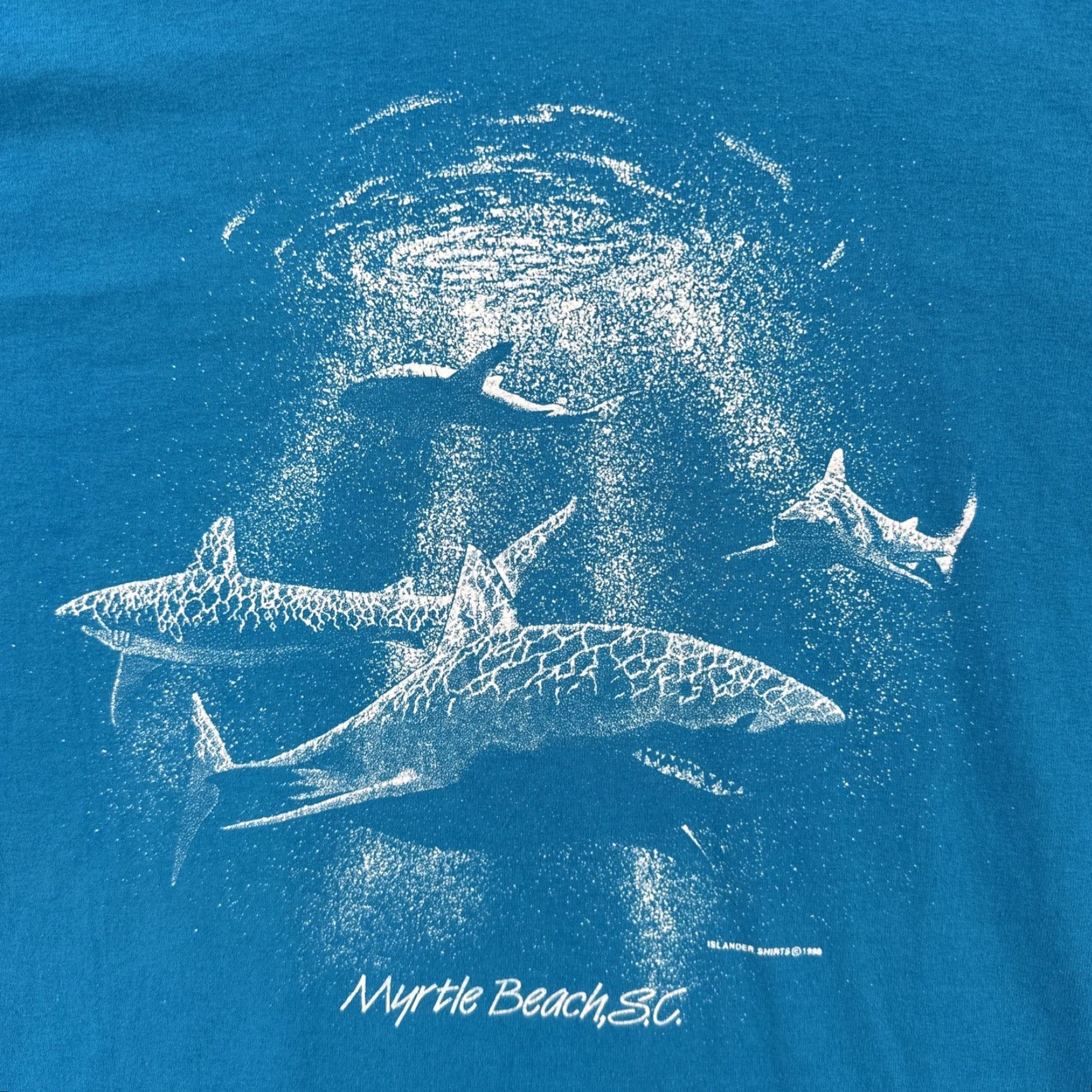 Hanes VINTAGE Hanes Shirt XL Blue Single Stitch Made In USA 1988 80s USA Animals Men Crew Neck Short Sleeve Size US XL / EU 56 / 4 - 6 Thumbnail