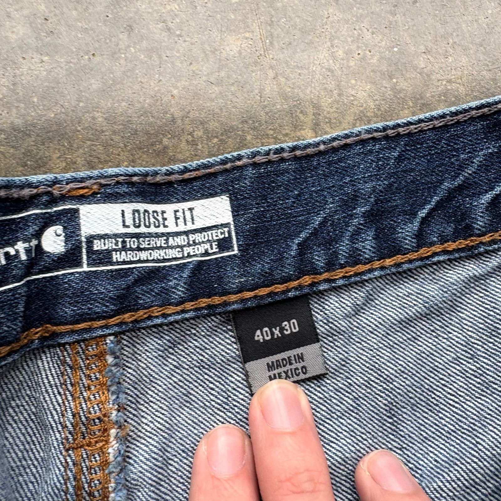 Carhartt × Vintage Essential Baggy Carhartt Double knee carpenter jeans Size US 42 / EU 58 - 4 Thumbnail